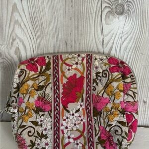 Vera Bradley Cosmetic Travel Make-up Bag Retired Pattern "Pinwheel Pink"